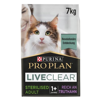 PRO PLAN PURINA  LiveClear Sterilised Adult dinde - lot % : 2 x 7 kg