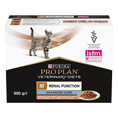 PURINA  Proplan Veterinary Diets Chat NF Renal Function Saumon 10X85g