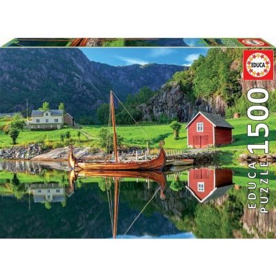 EDUCA Puzzle 1500 pi&egrave;ces  Bateau Viking