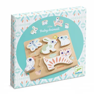  Puzzle &agrave; encastrement BabyAnimali (5 pi&egrave;ces)