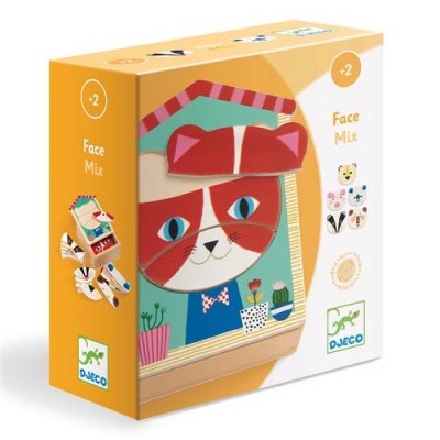 DJECO Puzzle bois +2y face-mix 