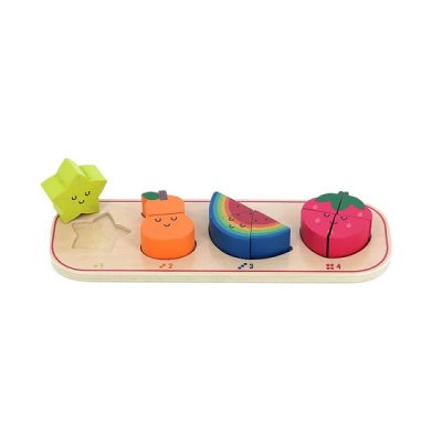 VILAC Puzzle encastrement 1, 2, 3 et 4 fruits 
