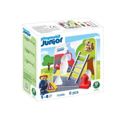 Puzzle Pompiers Junior PLAYMOBIL 6 pi&egrave;ces 17 x 17 cm