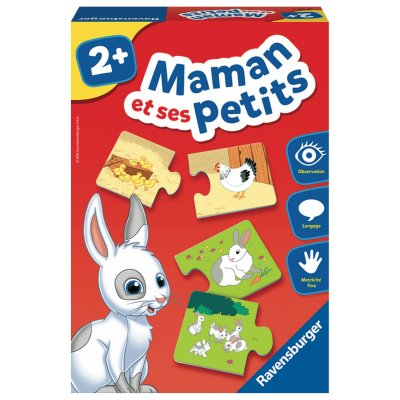 RAVENSBURGER Puzzles duo : maman et ses petits