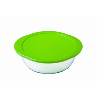 GENERIQUE Pyrex Plat Rond 20CM Pyrex 4 en 1 Cook & Store 1L + Couvercle