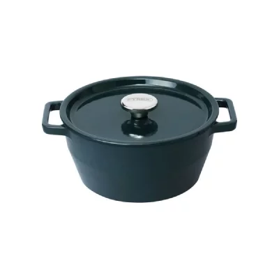 PYREX  Slow Cook - Cocotte ronde 24 cm - Fonte &eacute;maill&eacute;e - Bleu profond