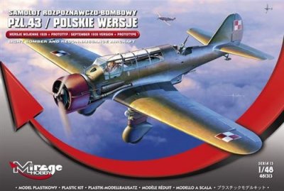 MIRAGE HOBBY Pzl.43 september 1939 Ver.+prototype - 1:48e - 