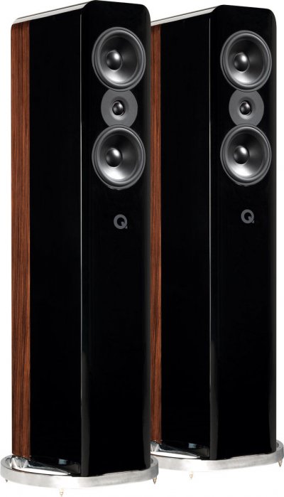 Q ACOUSTICS  Concept 500 Noir & Noyer - Enceintes colonne (la paire)
