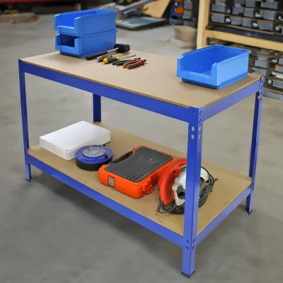 MONSTER RACKING Q-Rax 120cm Etabli de Travail Sans Boulons Bleu MonsterShop