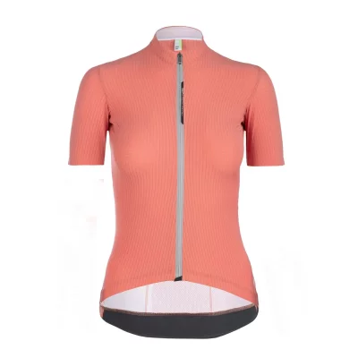 Q36.5  L1 Pinstripe X Short Sleeve Jersey Rose M Femme
