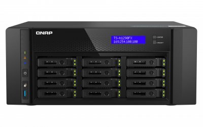 QNAP  TS-h1290FX-7302P-128G 12-Bay U.2 All-Flash, AMD EPYC, 4X PCIe Gen4, 2X 25GbE Tour NAS