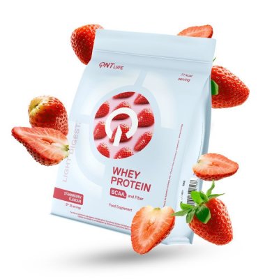 QNT  Light Digest Prot&eacute;ine Whey Bcaa et Fibres Fraise