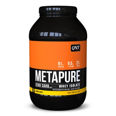 QNT  Metapure Zero Carb Whey 908g Banane - Isolat&nbsp;de&nbsp;lactos&eacute;rum