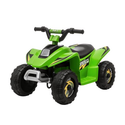 HOMCOM Quad &eacute;lectrique enfant - voiture &eacute;lectrique enfant - marche AV, AR - 6 V, V. max. 4,6 Km/h - vert