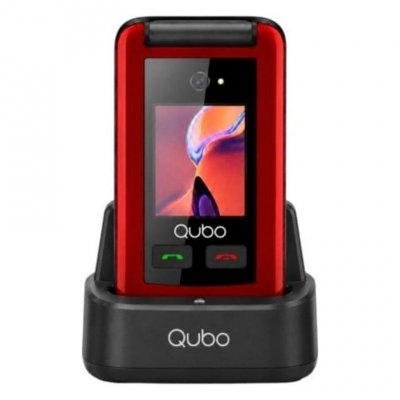 QUBO  X-247RDC 4G 2 4 Doble pantalla SOS Rojo