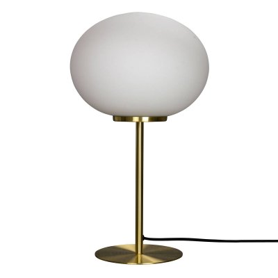 DYBERG LARSEN Queen - Lampe de table en verre opaline et laiton, h 49 cm d 28 cm