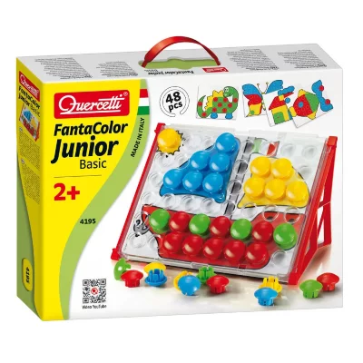QUERCETTI  Jeu de clous mosa&iuml;que FantaColor Junior Basic 48 pi&egrave;ces