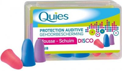 QUIES  Protections auditives mousse anti-bruit bo&icirc;te de 3 paires
