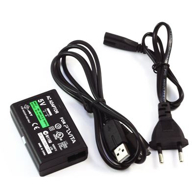 QUMOX  Chargeur AC Adaptateur avec C&acirc;ble USB pour PS Vita EU Plug
