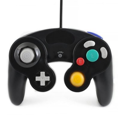QUMOX  Joypad Gamepad Classique Manette contr&ocirc;leur pour GC & Wii Noir