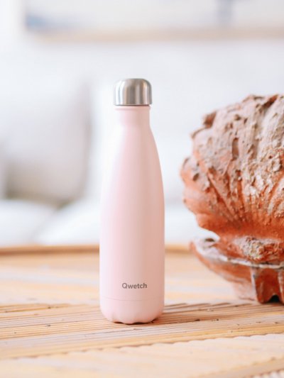 QWETCH  - Bouteille isotherme Pastel Rose 500 ml 