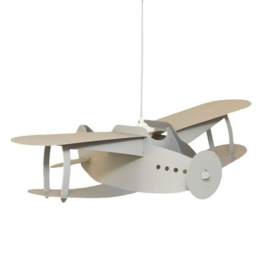 R&M COUDERT R&M Coudert Lampe de Plafond Suspension Chambre Enfant Avion Gris