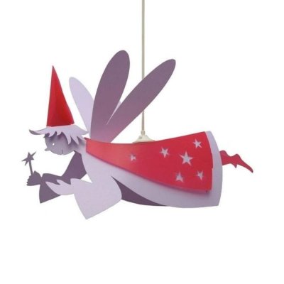 R&M COUDERT R&M Coudert Lampe Suspension pour Enfant F&eacute;e Rose et Framboise