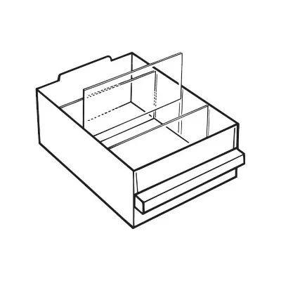 RAACO  - 250-01 S&eacute;parations pour rayonnage &agrave; tiroirs (l x h x p) 75 x 46 x 3.2 mm 36 pc(s) D613441