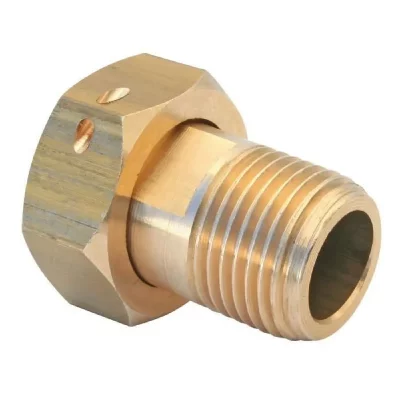 BLANC HABITAT Raccord 2 pi&egrave;ces pour compteur - Ecrou 20/27 / M&acirc;le 15/21 - brut