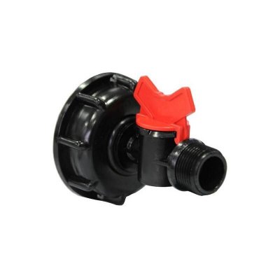MULTITANKS Raccord avec mini vanne filet&eacute;e 3/4 pouce male - 3/4'' BSP