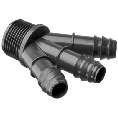 ABRISA Raccord cannel&eacute; Y 3voies &Oslash;16mm - male 3/4 pouce pour micro irrigation
