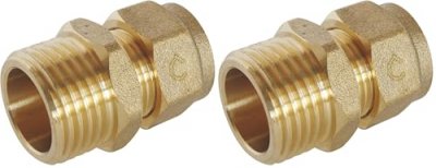 SOMATHERM Raccord droit m&acirc;le PER &agrave; compression &Oslash;12 - Femelle 15/21 (1/2"")