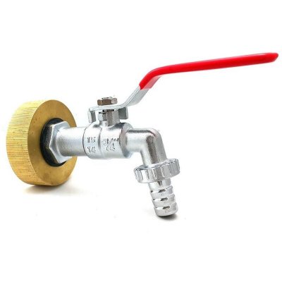 MULTITANKS Raccord femelle S60x6 laiton - robinet laiton chrom&eacute; 3/4 pouce