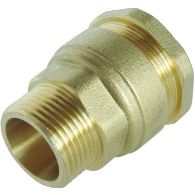 SOMATHERM Raccord laiton droit sumo pour tube pe &Oslash;40 mm - M&acirc;le 11/4 - brut