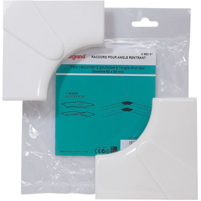 LEGRAND Raccord pour angle rentrant pour goulotte Mosaic 80 x 50 mm 