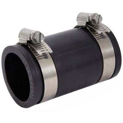 GIRPI Raccord PVC gris droit - &Oslash; 38 &agrave; 45 mm - Multi-mat&eacute;riaux - 