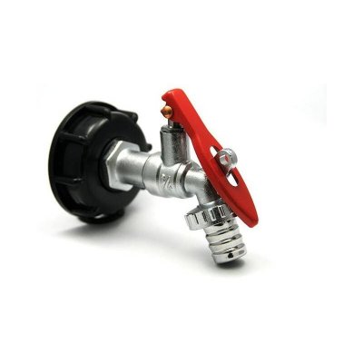 MULTITANKS Raccord robinet en laiton chrom&eacute; cadenassable sortie 19mm 90 degr&eacute;s - 3/4'' BSP