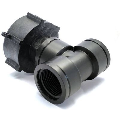 MULTITANKS Raccord S60x6 en polypropyl&egrave;ne - double sortie femelle 1'' BSP pour IBC 1000 litres - 1''