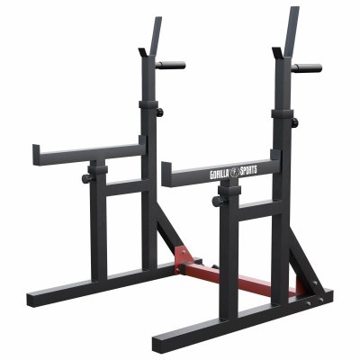 GORILLA SPORTS Rack &agrave; squat et developp&eacute;-couch&eacute; r&eacute;glable - 