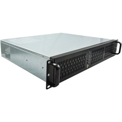 UNYKACH Rack bo&icirc;tier 2129 19 2U - Argent&eacute;/Noir - 1 x USB 3.0 + 1 x USB 2.0