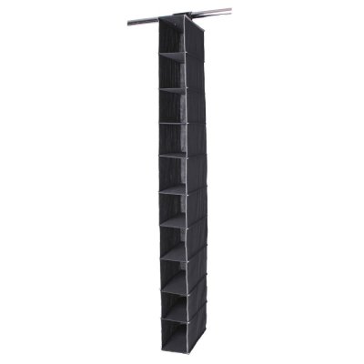 Rack chaussures en intiss&eacute; 10 cases - Gris