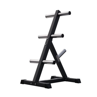 GORILLA SPORTS Rack de rangement pour poids Olympiques 4 niveaux 50/51mm noir