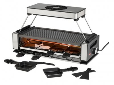  Raclette 48785 Smokeless f&uuml;r 8 Personen Aluplatte - Unold