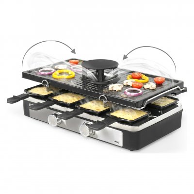 LIVOO Raclette -  - DOC372N - 8 personnes - grill - hotte aspirante