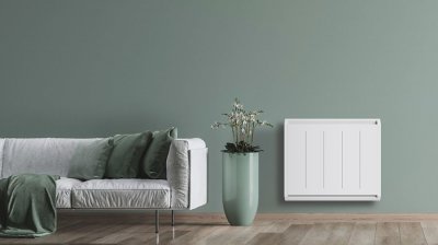 CARRERA radiateur a inertie Double Coeur Ceramique LCD 1000W - Blanc - 