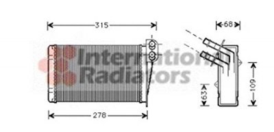 VAN WEZEL AUTOPARTS Radiateur Chauffage pour Renault Clio version : ALL de 1998 &agrave; 2005