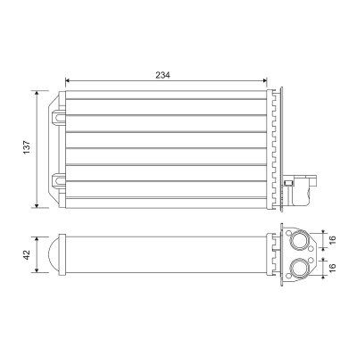 Radiateur de chauffage VALEO 883965 (X1)