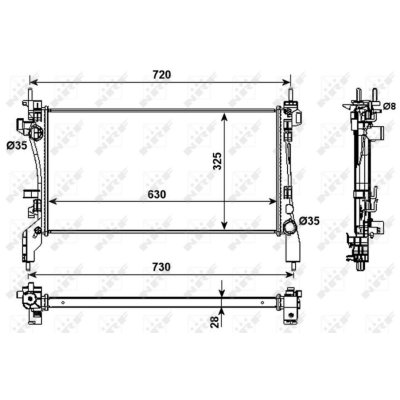 NRF Radiateur de refroidissement  53982 (X1)