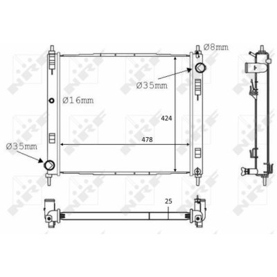 NRF Radiateur de refroidissement  58231 (X1)