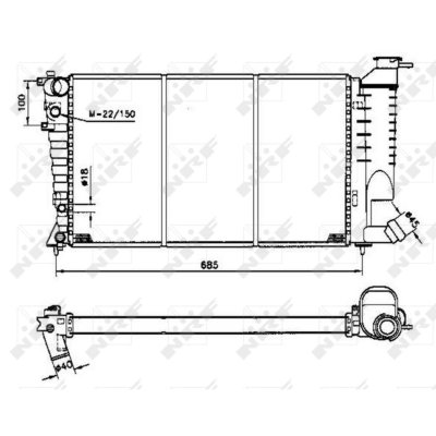 NRF Radiateur de refroidissement  58233 (X1)